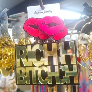 🔥 Rich Bitch Statement Earrings 🔥